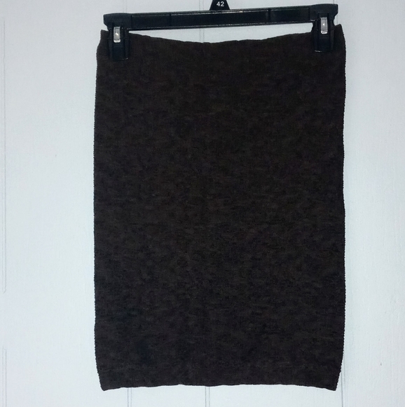 2/$20 BCBGeneration Textured Brown Knit Tube Skirt - Picture 3 of 6